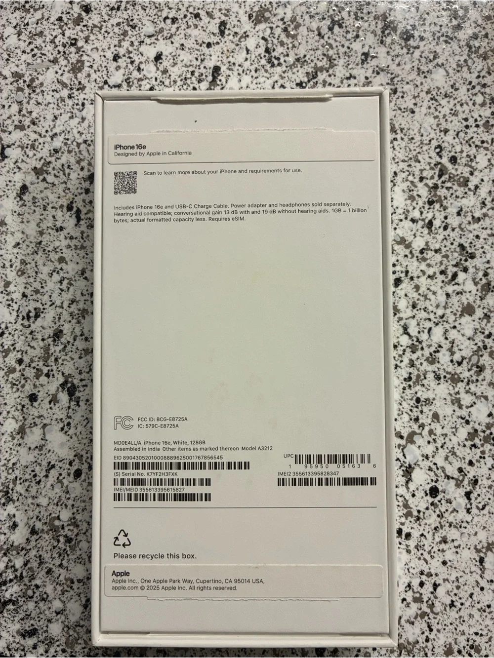 Apple White Phone Packaging Box